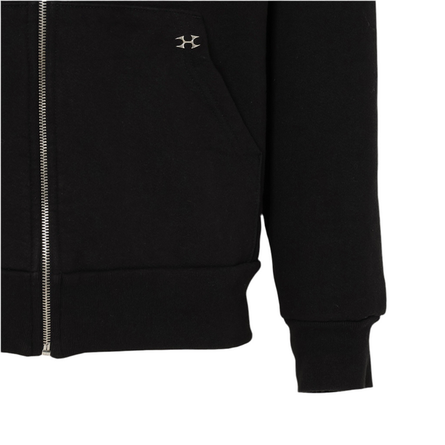 FOAM PRINT ZIP HOODIE BLACK