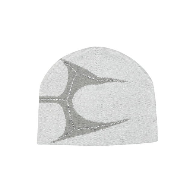 CRYSTAL LOGO BEANIE WHITE