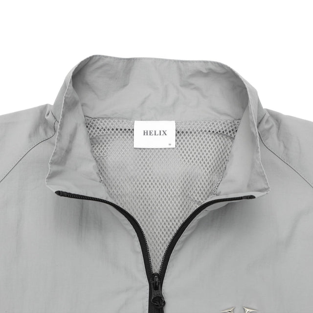 LOGO CHARM NYLON JACKET GRAY