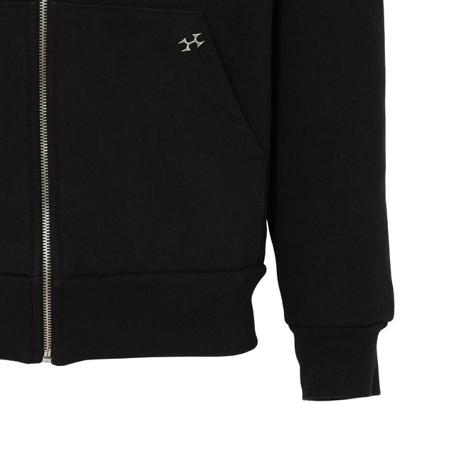 FOAM PRINT ZIP HOODIE BLACK