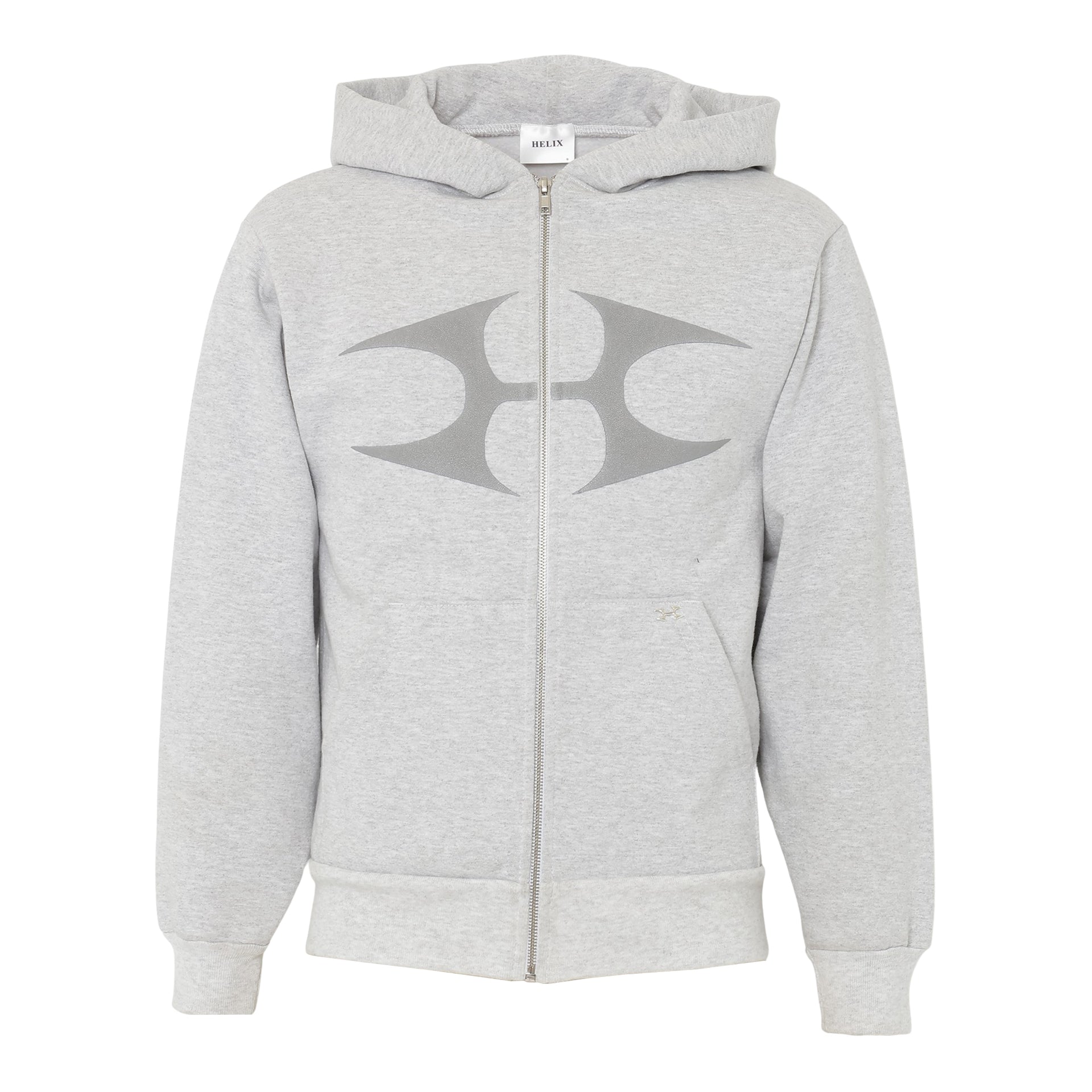 HELIX FOAM PRINT ZIP HOODIE GRAY