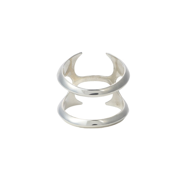 HELIX SILVER LOGO RING