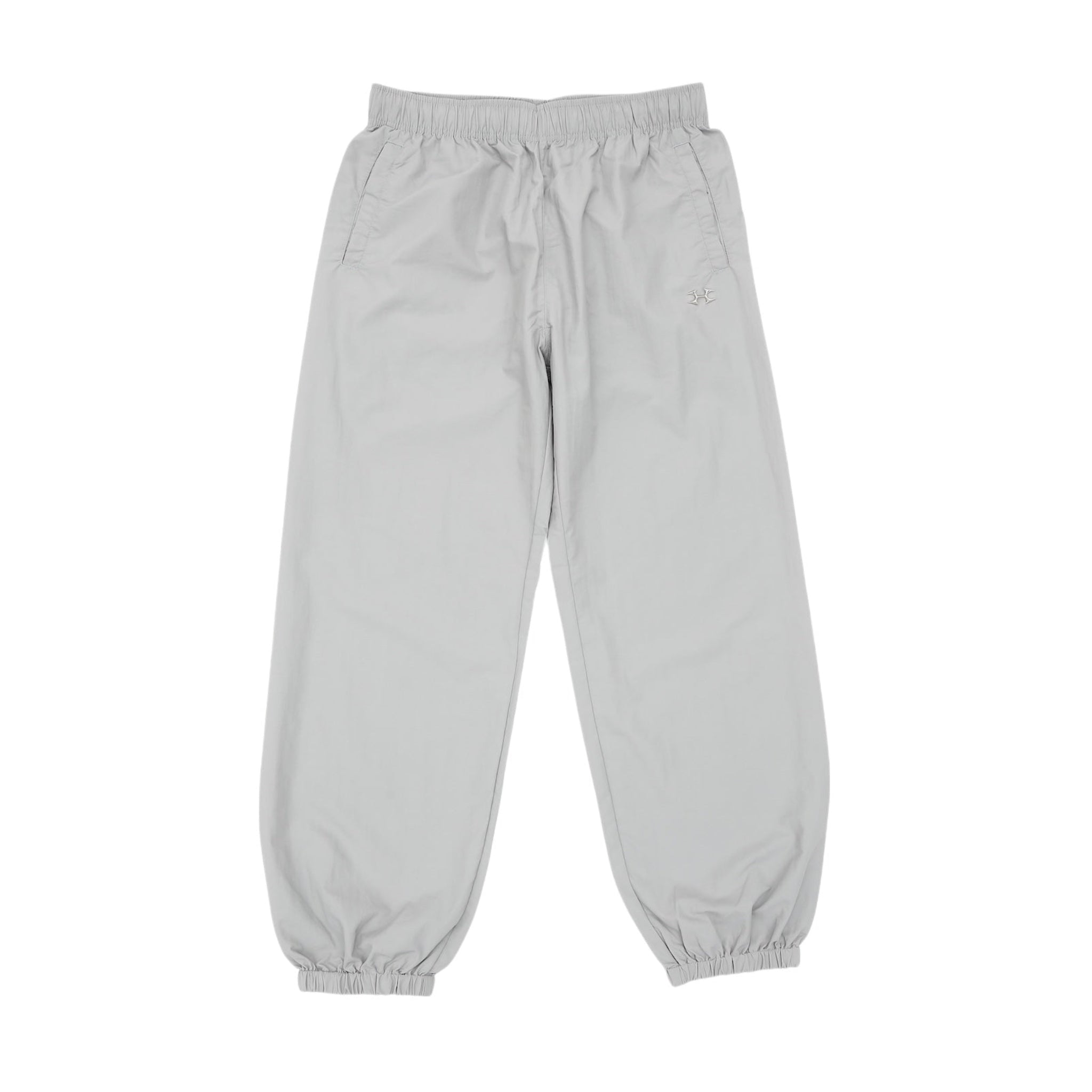 LOGO CHARM NYLON PANTS GRAY – HELIX